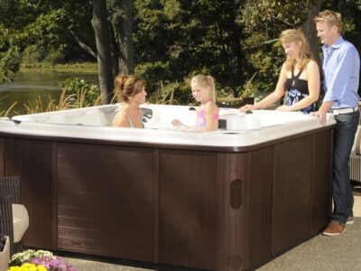 Family Together In Viking Spas Hot Tub